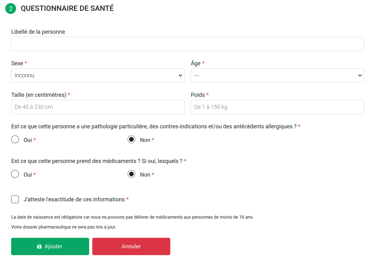 Informations santé